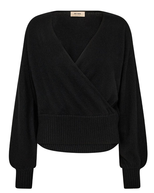 Ady Cashmere Wrap Knit Black