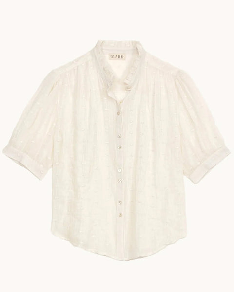 Alli Embroidered Top Ecru - shopatstocks