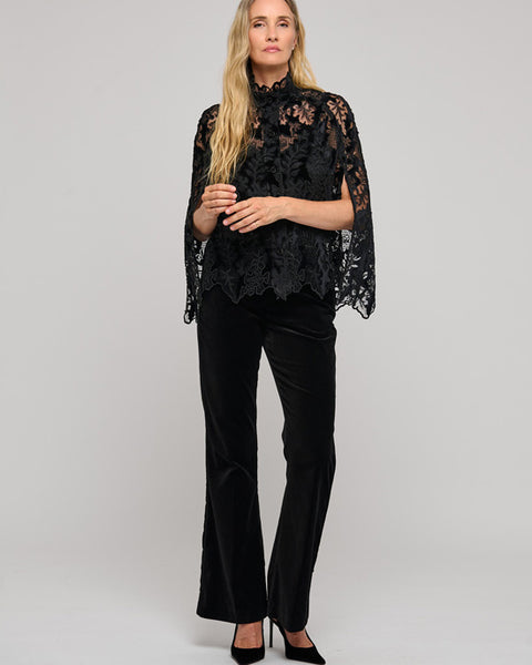Rihanna Black Velvet Flared pants