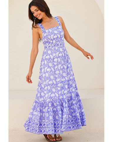 Aurelia Organic Cotton Block Print Dress