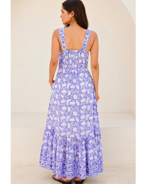 Aurelia Organic Cotton Block Print Dress