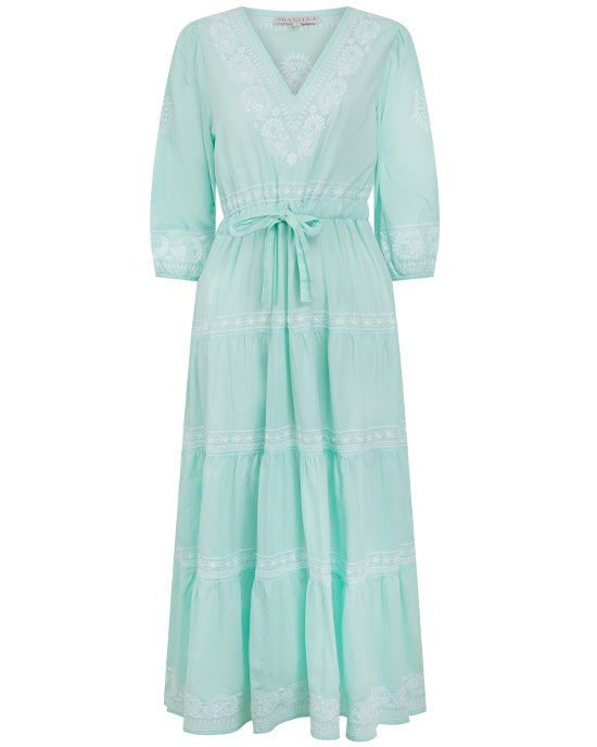 Azula Maxi Dress Mint/White
