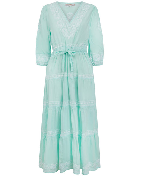 Azula Maxi Dress Mint/White