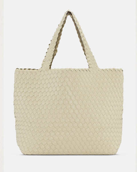 Braided Tote Bag Ivory Platin - shopatstocks