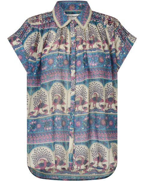 Badal Shirt Blue Print - shopatstocks