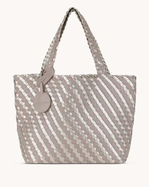 Braided Tote Bag Atmosphere Platin - shopatstocks