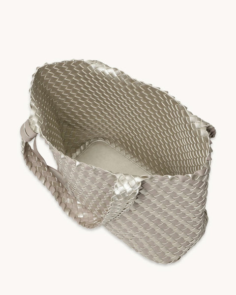 Braided Tote Bag Atmosphere Platin - shopatstocks