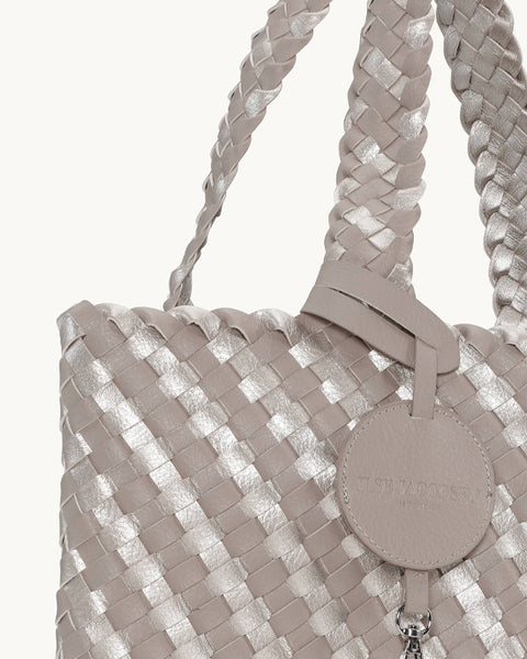 Braided Tote Bag Atmosphere Platin - shopatstocks