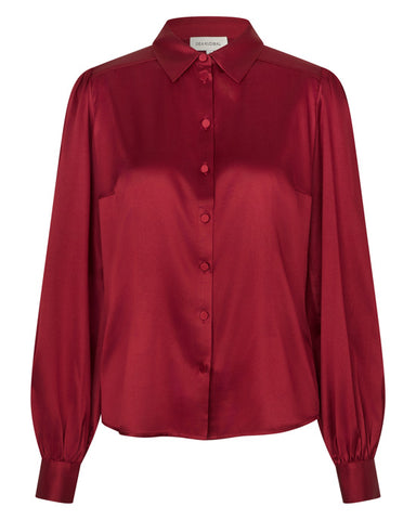 Beatriz Silk Shirt Cranberry