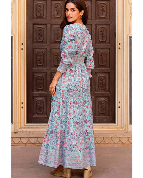 Billie Organic Cotton Block Print Dress