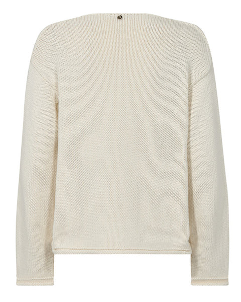 Bine V-neck Knit Ecru