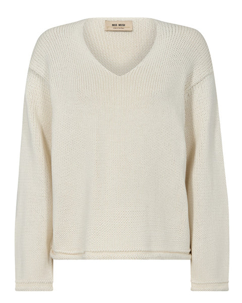 Bine V-neck Knit Ecru