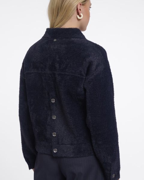 Bubbly Boxy Jacket Dark Navy
