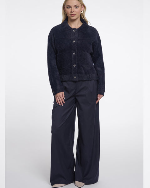 Bubbly Boxy Jacket Dark Navy