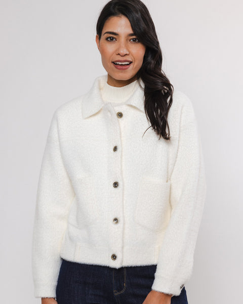 Bubbly Boxy Jacket Snow White