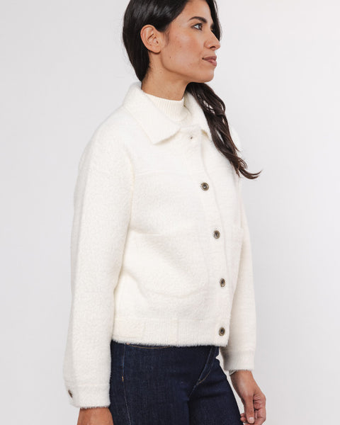 Bubbly Boxy Jacket Snow White