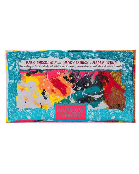 Adventurous Dark Chocolate with Smoky Crunch and Maple Syrup