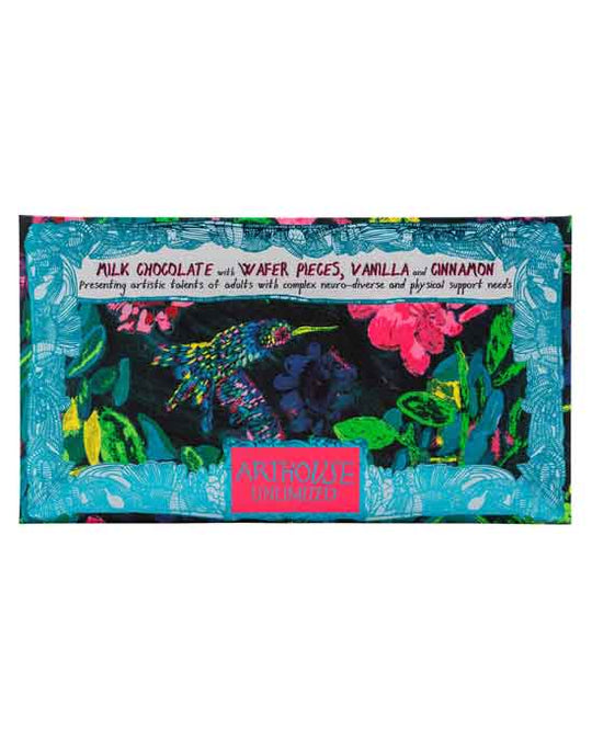 Milk Chocolate with Wafer Pieces, Vanilla and Cinnamon