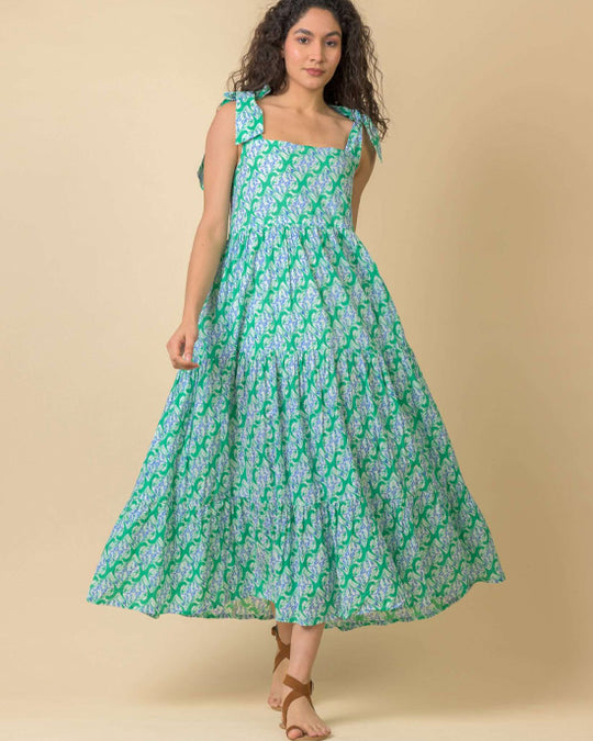 Capri Dress Carnation Green