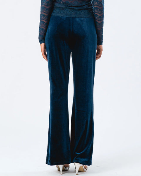 Casey Velvet Pants Dark Blue