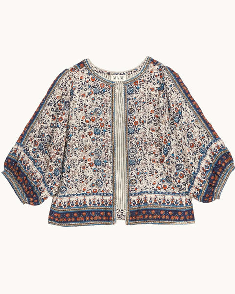 Cass Print Jacket Indigo - shopatstocks
