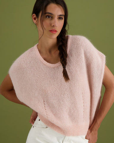 Circee Sleeveless Sweater Light Pink