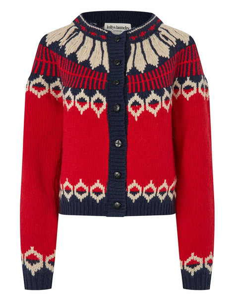 Clare Knit Cardigan Red