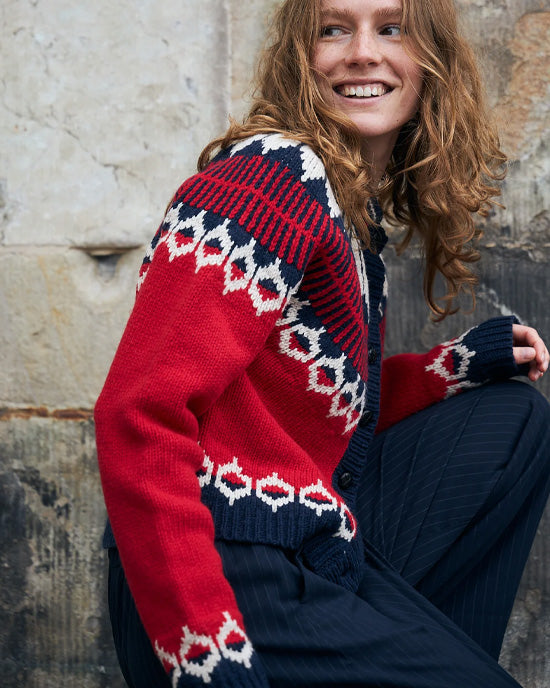 Clare Knit Cardigan Red