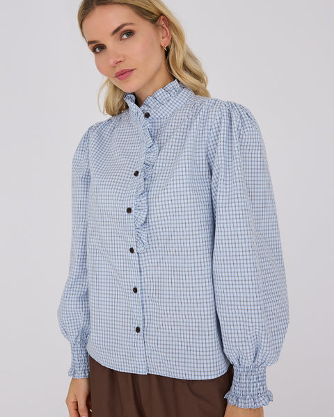 Clova check shirt Light Blue