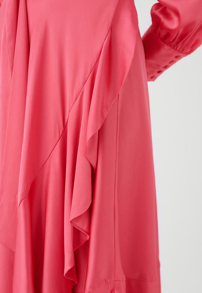 Vitah Wrap Dress Hot Pink