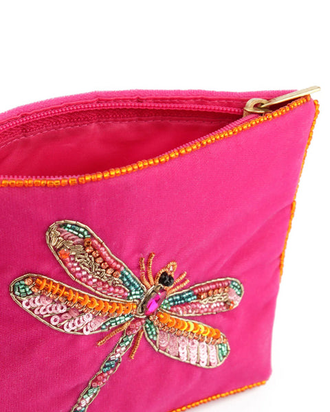 PINK DRAGONFLY SMALL POUCH