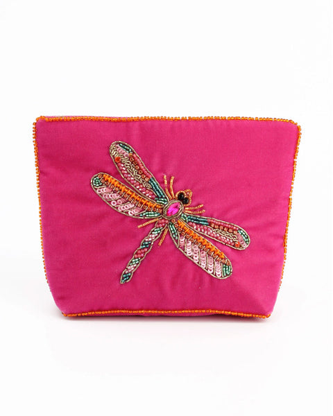 PINK DRAGONFLY SMALL POUCH