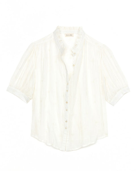 Dacy Embroidered Top Ecru