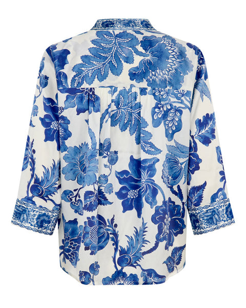 Danitta Silk Blouse Blossoming Blue
