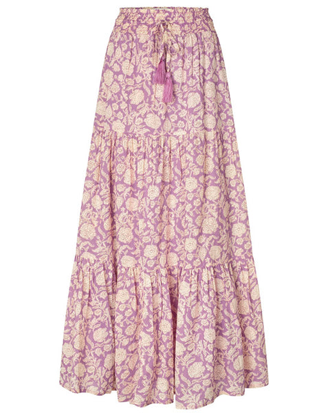 Diamond Maxi Skirt Flower print