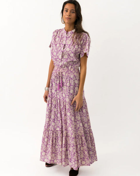 Diamond Maxi Skirt Flower print