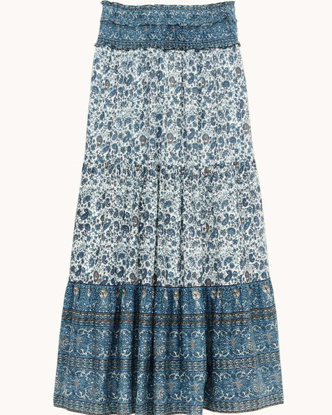 Esti Print Maxi Skirt Blue - shopatstocks