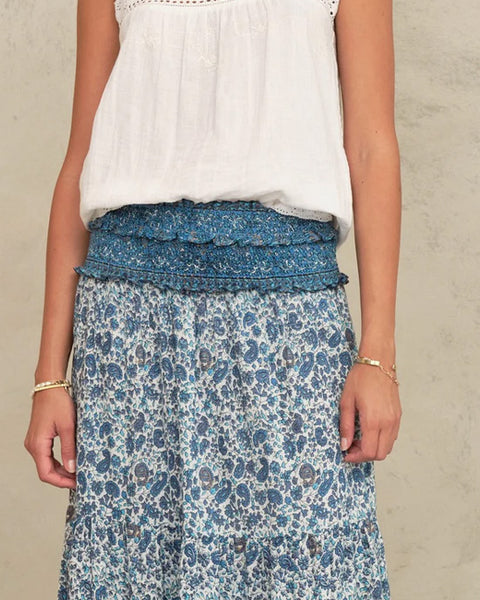 Esti Print Maxi Skirt Blue - shopatstocks