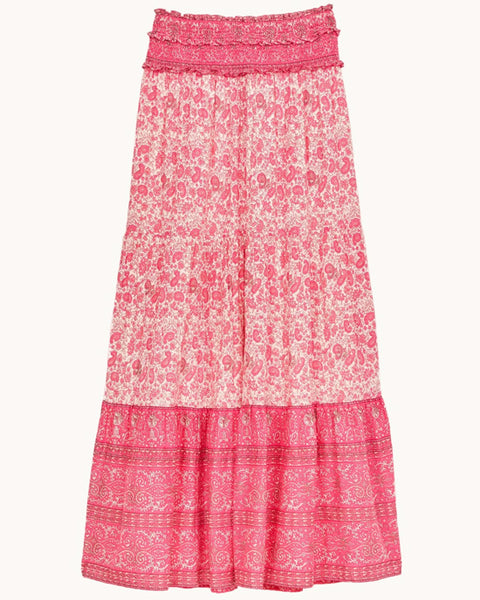 Esti Print Maxi Skirt Pink - shopatstocks