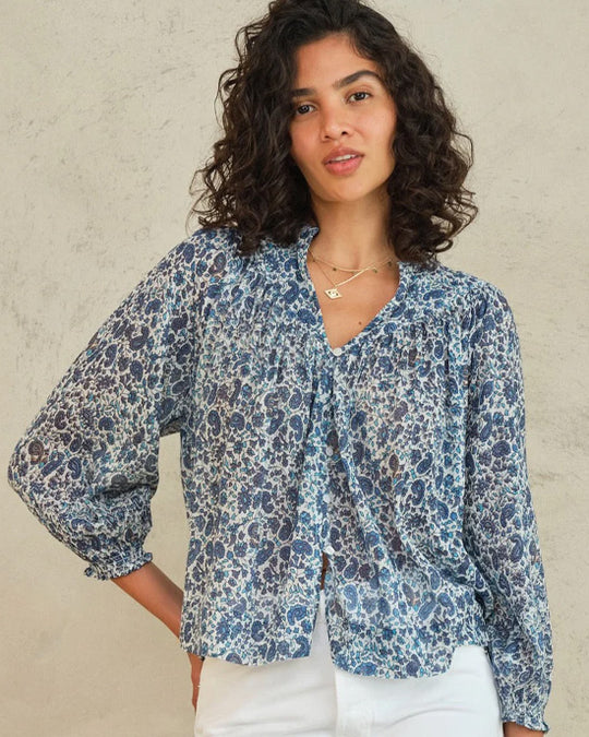 Esti Print Top Blue