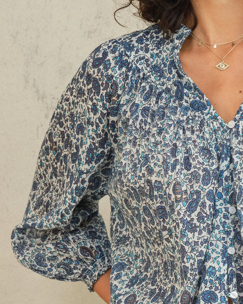 Esti Print Top Blue - shopatstocks