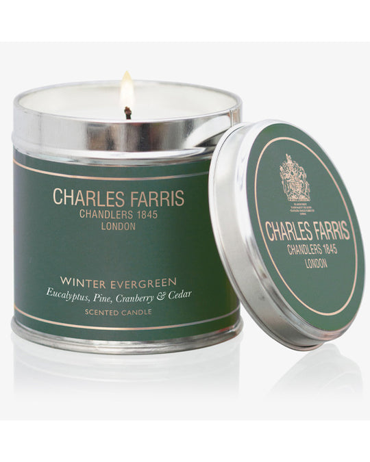 Charles Farris Tin Candle Evergreen