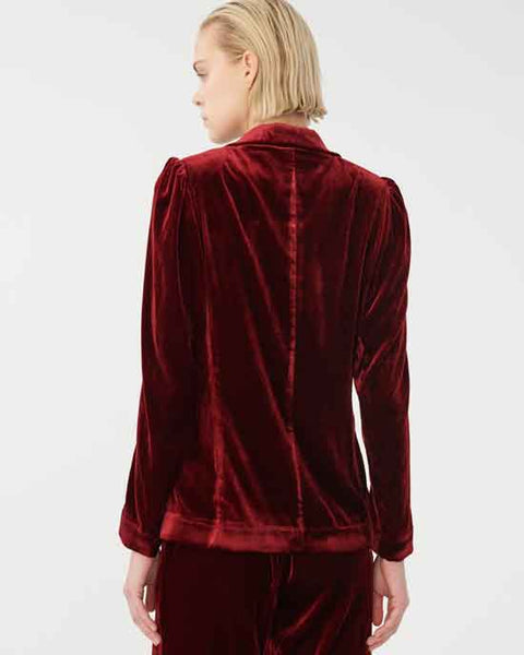 Falula Velvet Blazer Merlot