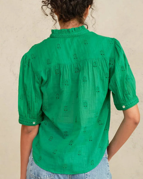 Frani Embroidered Top Green - shopatstocks