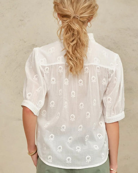 Frani Embroidered Top White - shopatstocks
