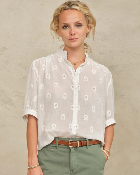 Frani Embroidered Top White - shopatstocks