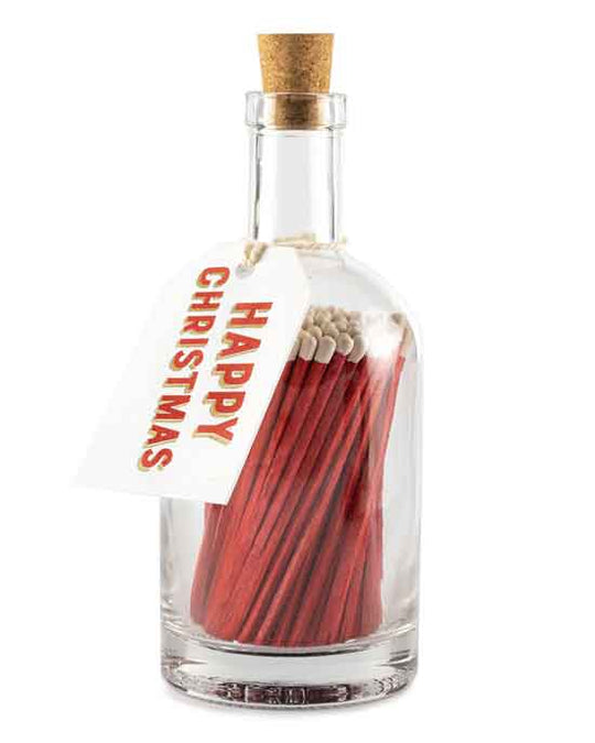 Jar of Matches Happy Christmas