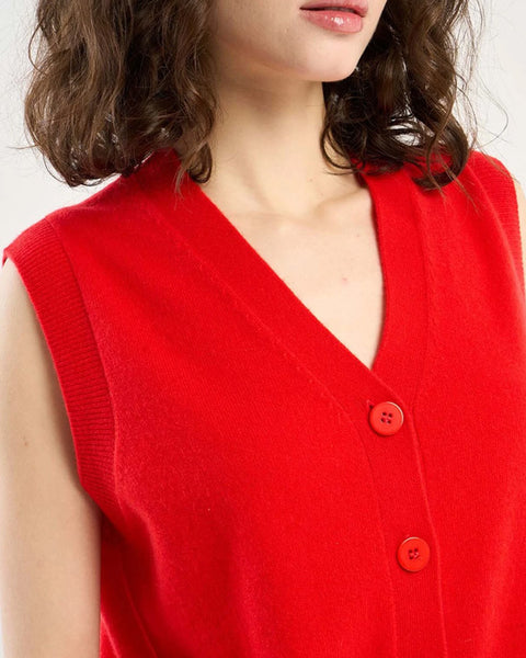 Gabs Cashmere Vest Red