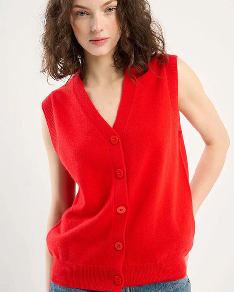 Gabs Cashmere Vest Red