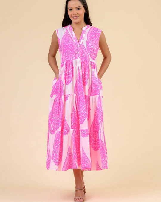 Geisha Dress Emperor Neon Pink